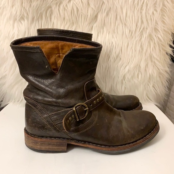 Fiorentini + Baker Eternity Eli Leather Brown Buckle Boots - Picture 3 of 16